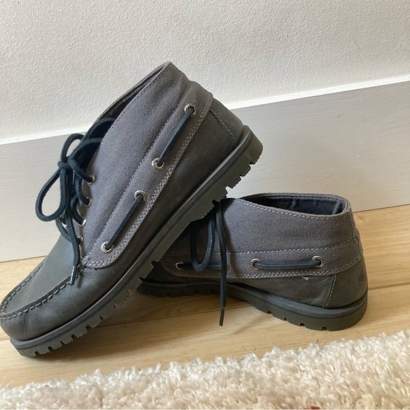 Sperry | Leeward Mens Leather Canvas Mini Lug Chukka Casual Ankle Boots - Picture 2 of 11